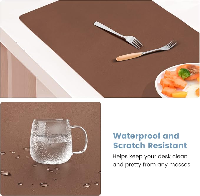 Desk Mat Wireless Charging Mouse Pad Large 32x16 Journey Desk Pad Mat with Wireless Charger Waterproof Leather Computer Mat with Phone Charger Mousepad Non-Slip for Keyboard and Mouse - Image 5