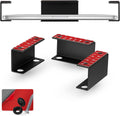 Under Desk Laptop Holder Mount For Desk, Adhesive & Screw In, Devices upto 1.5" Thick like Macbooks, Surface, Keyboard, Routers, Modems, Cable Box, Network Switch & More (Metal Black) By Brainwavz by BRAINWAVZ