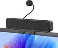 INGA Computer Speakers with Detachable Mic, Plug and Play Desktop Speakers, One-Touch Mute Microphone, Stereo & Bass, Easily Clamps to Monitor, Compatible with PC, MAC, Laptop by INGA