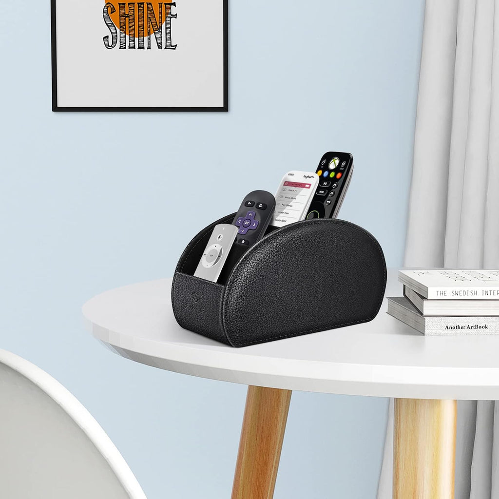 FINTIE Remote Control Holder with 6 Compartments Vegan Leather - Image 4