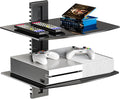 WALI 2 Tier Glass Floating TV Wall Shelf for Projector, DVD Players by WALI