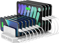 Unitek 96W 10-Port USB iPad Charging Station with Quick Charge 3.0 | For Multiple Devices, Charges 8 IPads At Once, BC1.2 Technology, Upgraded Adjustable Dividers, UL CE FCC RoHS Certified by Unitek