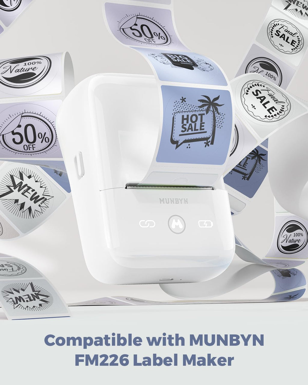 MUNBYN 2 Inch Circle Thermal Sticker Labels for Baking, 150 Sheets/1 Roll - Image 5