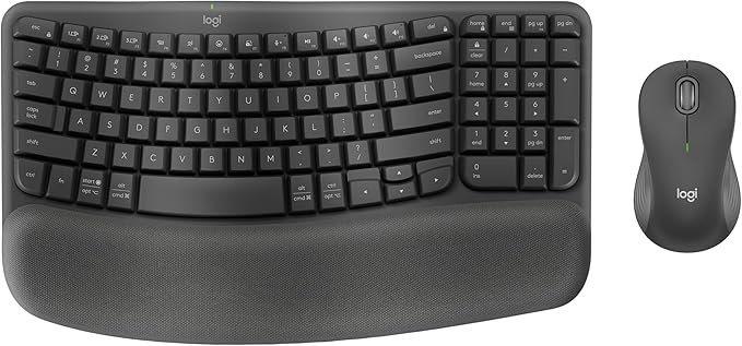 Logitech Wave Keys MK670 Combo Wireless Keyboard and Mouse - Graphite | Signature M550 L, comfortable natural typing, Bluetooth, Logi Bolt, multi-OS, Windows/Mac compatibility by Unknown