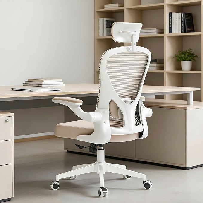 Ergonomic Office Desk Chair High Back Mesh Computer Chair | 360° Swivel Adjustable Lumbar Support & Flip-Up Armrests capacity 300 lbs capacity by SICHYAGE