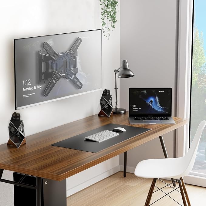 Perlegear Full Motion TV Wall Mount Bracket for Most 13-43 Inch LED LCD Flat Curved Screen TVs & Monitors, Swivel Tilt Extension with Articulating Arms, Max VESA 200x200mm up to 44lbs - Image 6