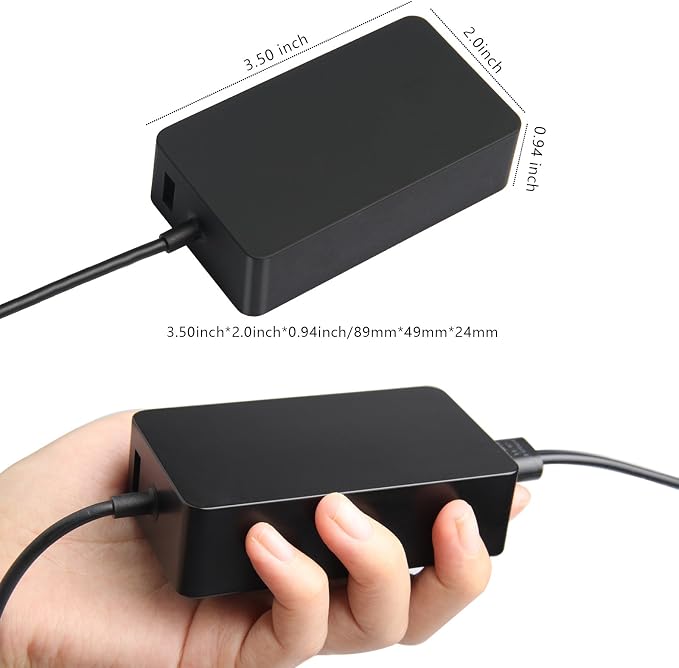 TREE.NB 48W 12V 3.6A Power Adapter Charger, Replacement for Microsoft Surface Pro 2 Surface Pro 1 & Surface RT Tablet, Windows 8 Tablet 1536 with 5V/1A USB Port - Image 3