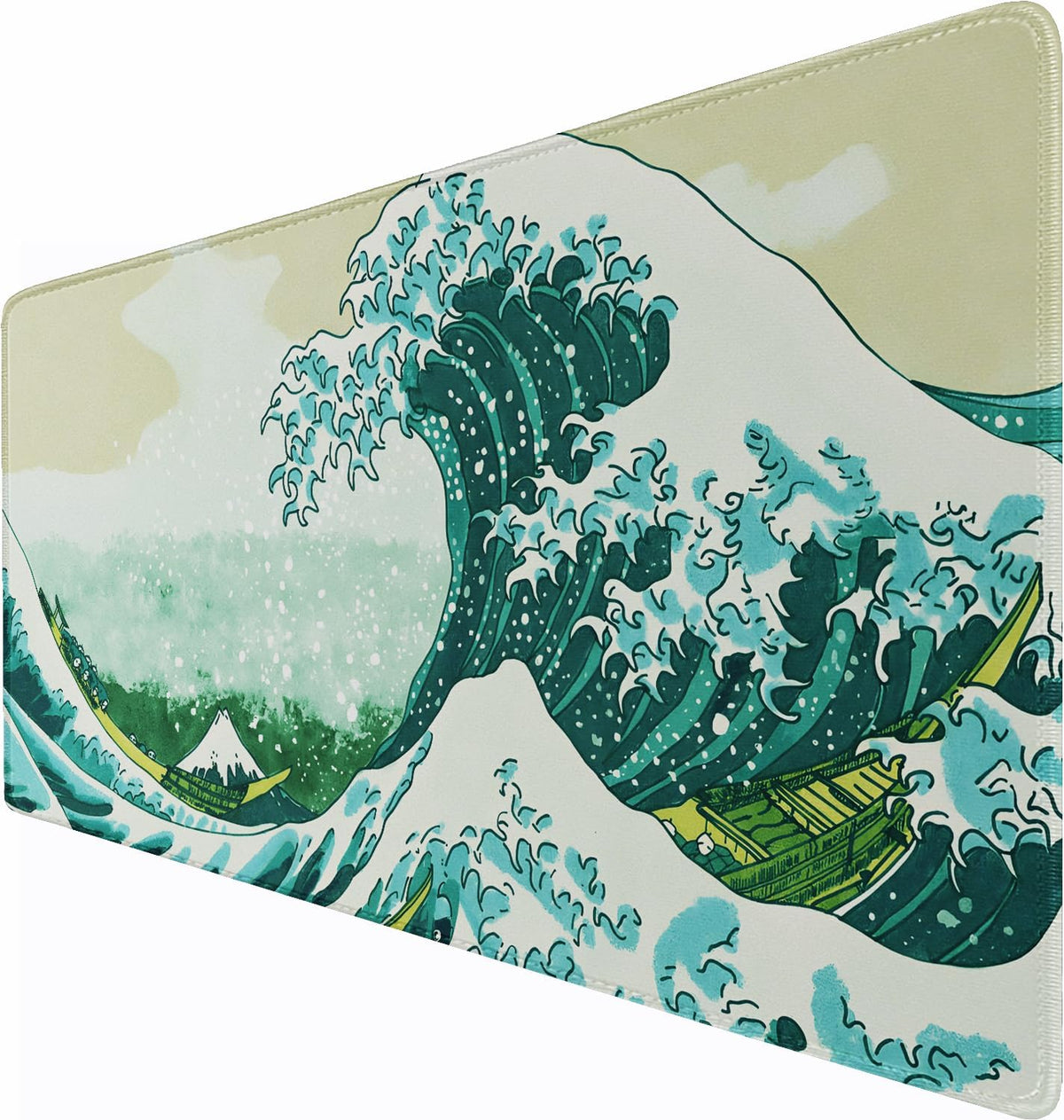 Large Extended Gaming Mouse Pad, 31.5" x15.7" Large Mat with Superior Micro-Weave Cloth, Water Resist Keyboard Mousepad with Non-Slip Base, Laptop Pad for Office Home Gaming, Waves by JOCYRN