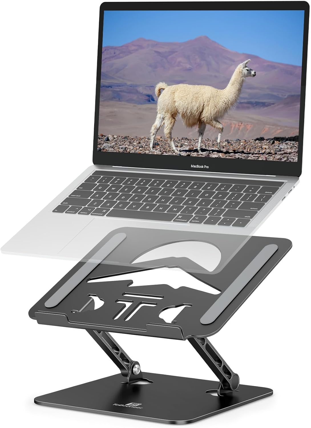 Z-Shaped Laptop Stand for Desk Fits 10"-16" Notebook, Black - Image 9