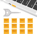12-Pack USB-A Port Blockers with 1 Key,Removable Physical Security Locks,Anti-Tampering Data Protection for Laptops,PCs & Game Consoles (Yellow) by PoParttg