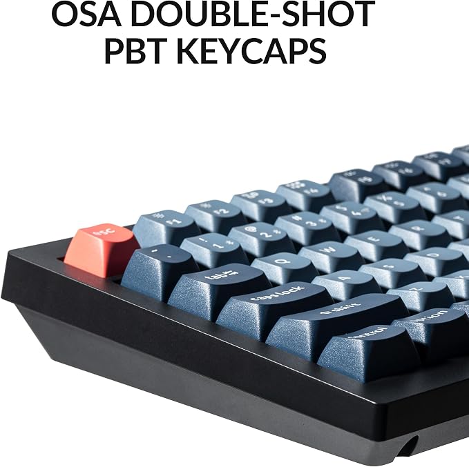 Keychron V6 Max Wireless QMK Mechanical Keyboard 2.4 GHz & Bluetooth | Full-Size Layout Custom with Hot-swappable Gateron Red Switch RGB Backlight Compatible with Mac Windows Linux - Black - Image 5
