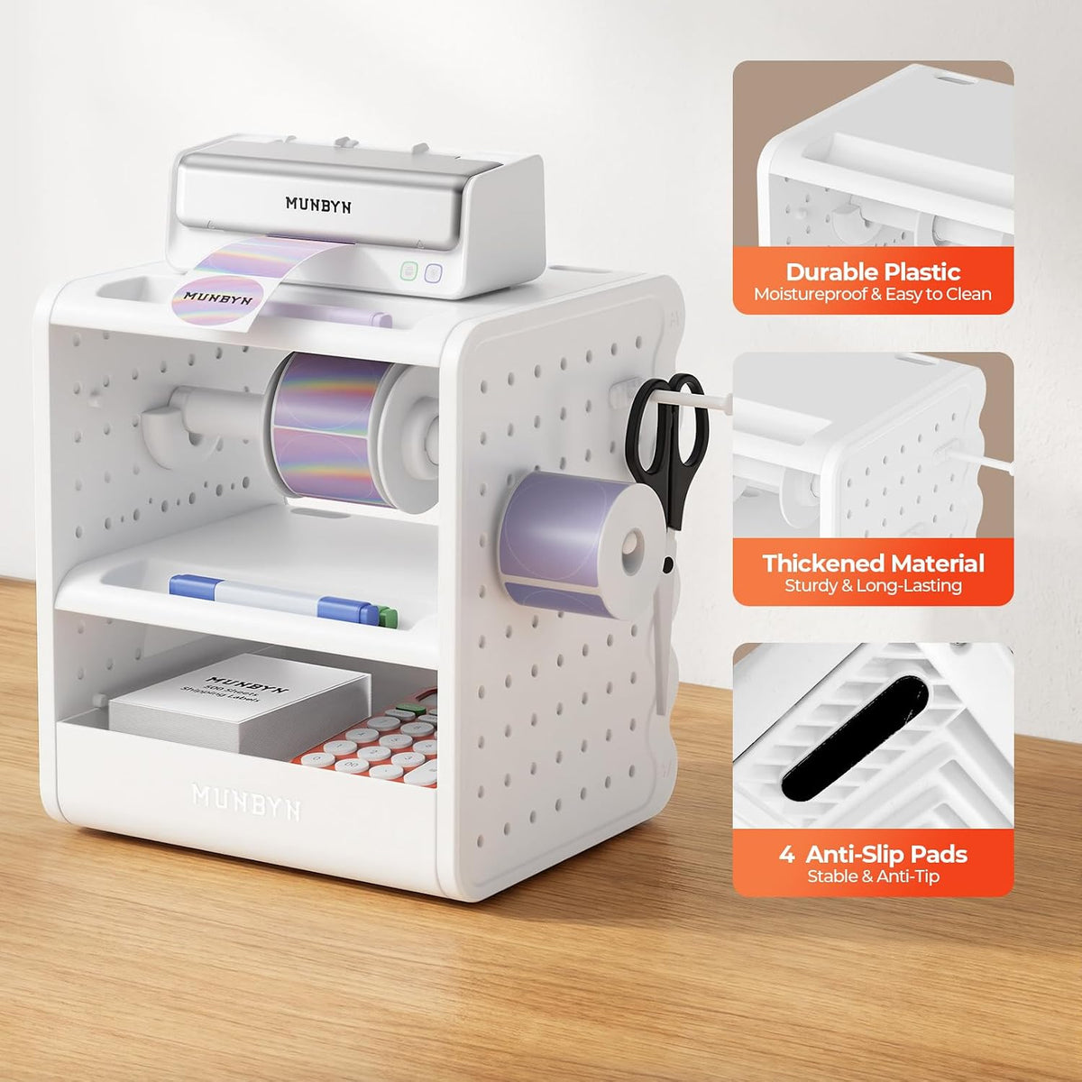 MUNBYN 4x6 Thermal Label Holder for Rolls and Fanfold Labels, ILH03 - Image 9