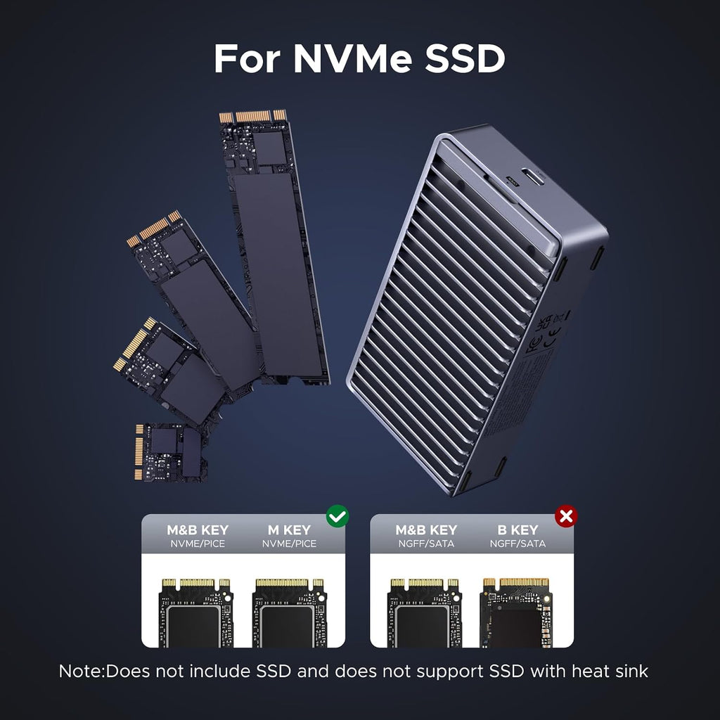 UGREEN 40Gbps M.2 NVMe Enclosure (SSD Not Included) - Image 6