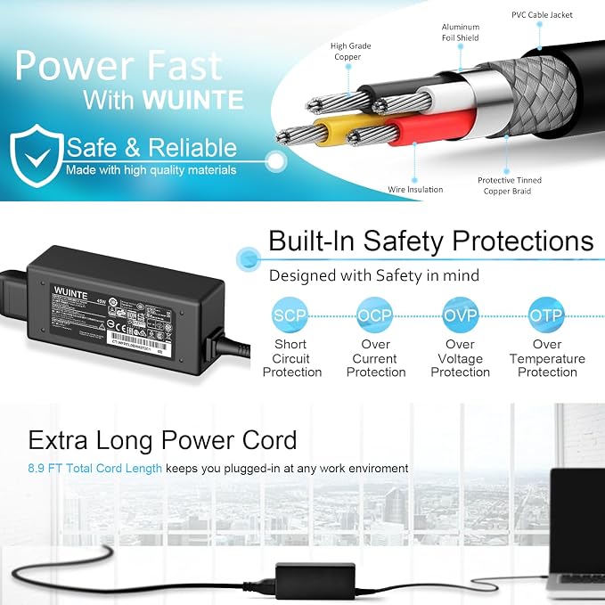 USB C Laptop Charger Compatible with HP Dell Lenovo Asus Acer Samsung Google Chromebook Type C Power Cord - Image 4