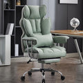 Efomao Big and Tall Office Chair 400lbs - Executive Office Chairs with Footrest, Heavy-Duty PU Leather Computer Chair for Heavy People, Light Green Home Office Desk Chairs | 400lbs support, 135° recline, dual-layer foam cushion, 23.5" seat & footrest. ... by OFFICECHAIR