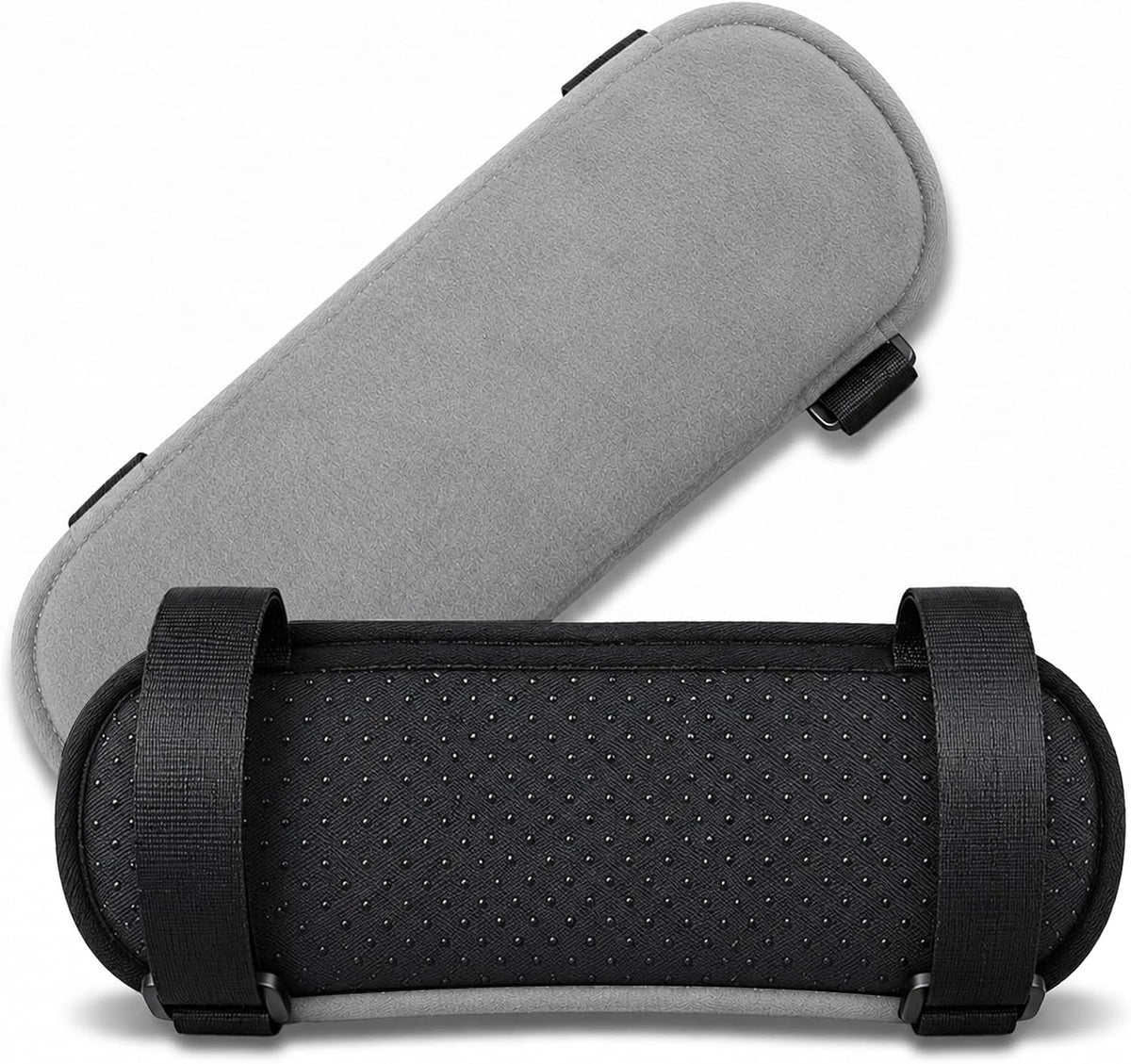2 Pack Non-Slip Armrest Pads Ergonomic Thick Memory Foam Arm Pads for Office, Gaming Chairs (Grey) - Image 2