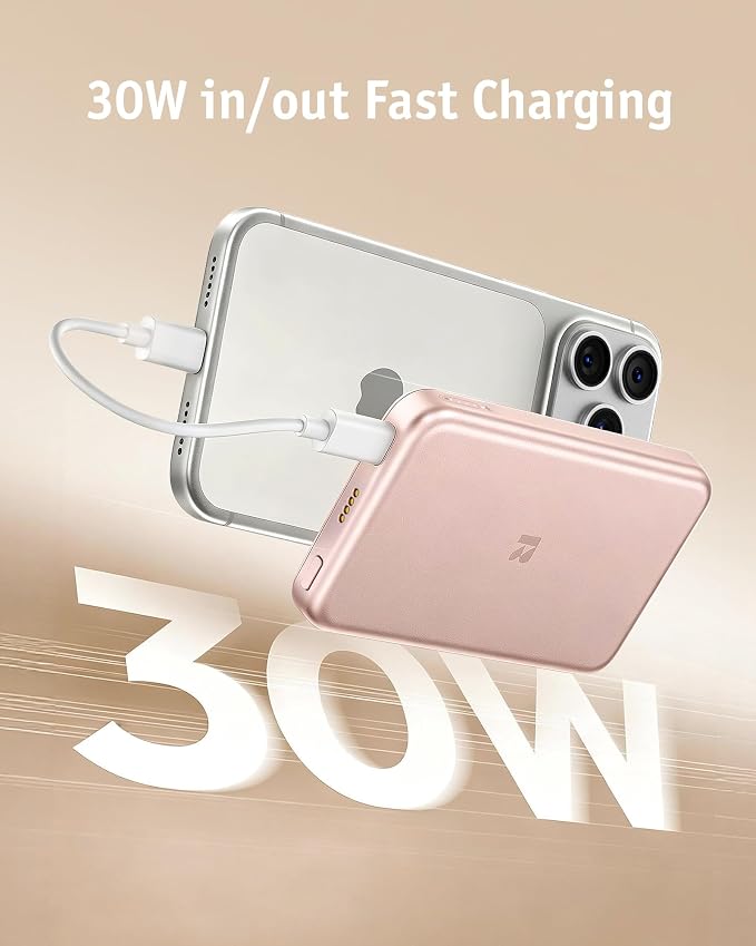 RORRY AuraDock Charging Station for Apple,10000mAh Detachable Power Bank | 3 in 1 for Magsafe Charger, 30W PD Wireless Magnetic Charging Station for iPhone, Apple Watch, AirPods - Image 4