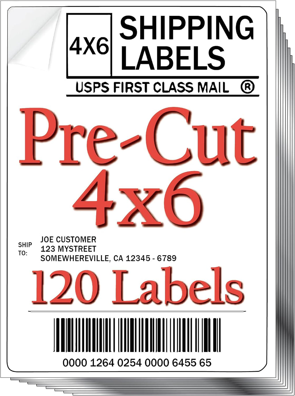 JETZAP Pre-Cut 4x6 Shipping Labels | Work on Most Inkjet and Laser Printers | Just Load & Print | USPS UPS FedEx for Home Printers | 120 Pack by JETZAP