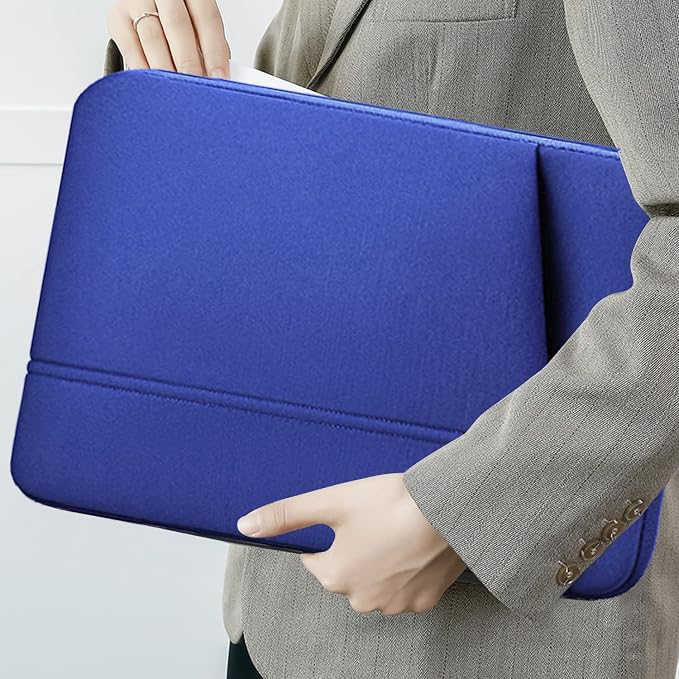 TEDNETGO 15.6 Inch Laptop Sleeve, Durable Neoprene Case with Pockets, Protective Carrying Bag for Dell, Lenovo, Asus, Blue - Image 7
