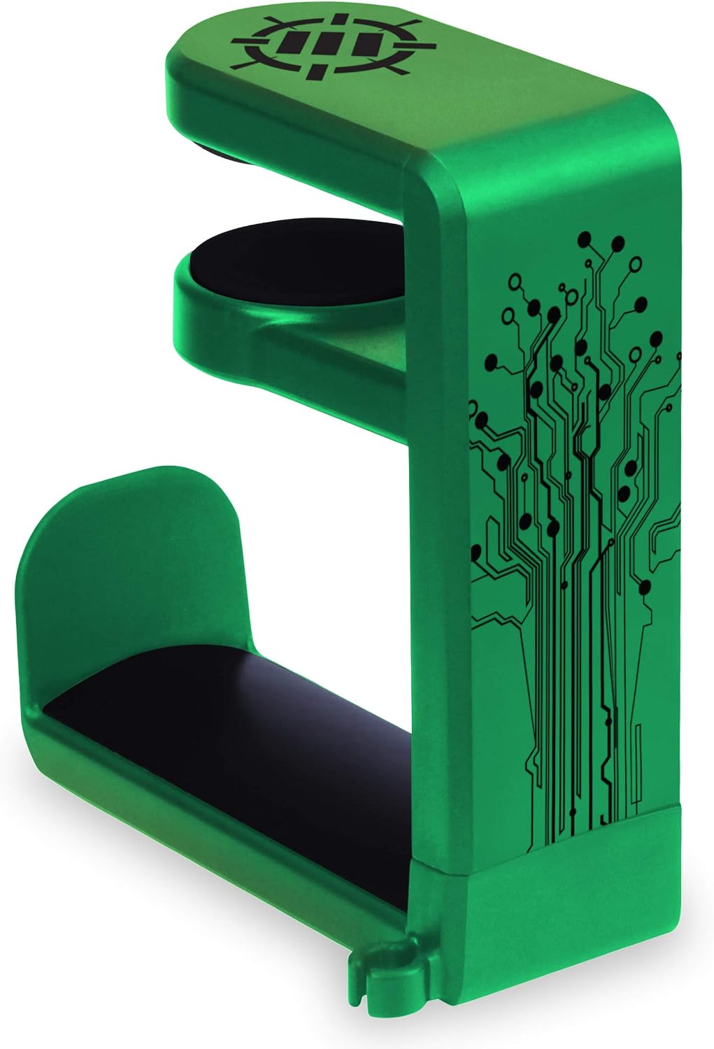 ENHANCE PC Gaming Headphone Holder - Desk Headphone Hanger Esports Headset Holder with Adjustable 360 Rotation, Under Desk Hook Clamp, Universal Fit - Built in Cable Clip Organizer - Green - Image 2