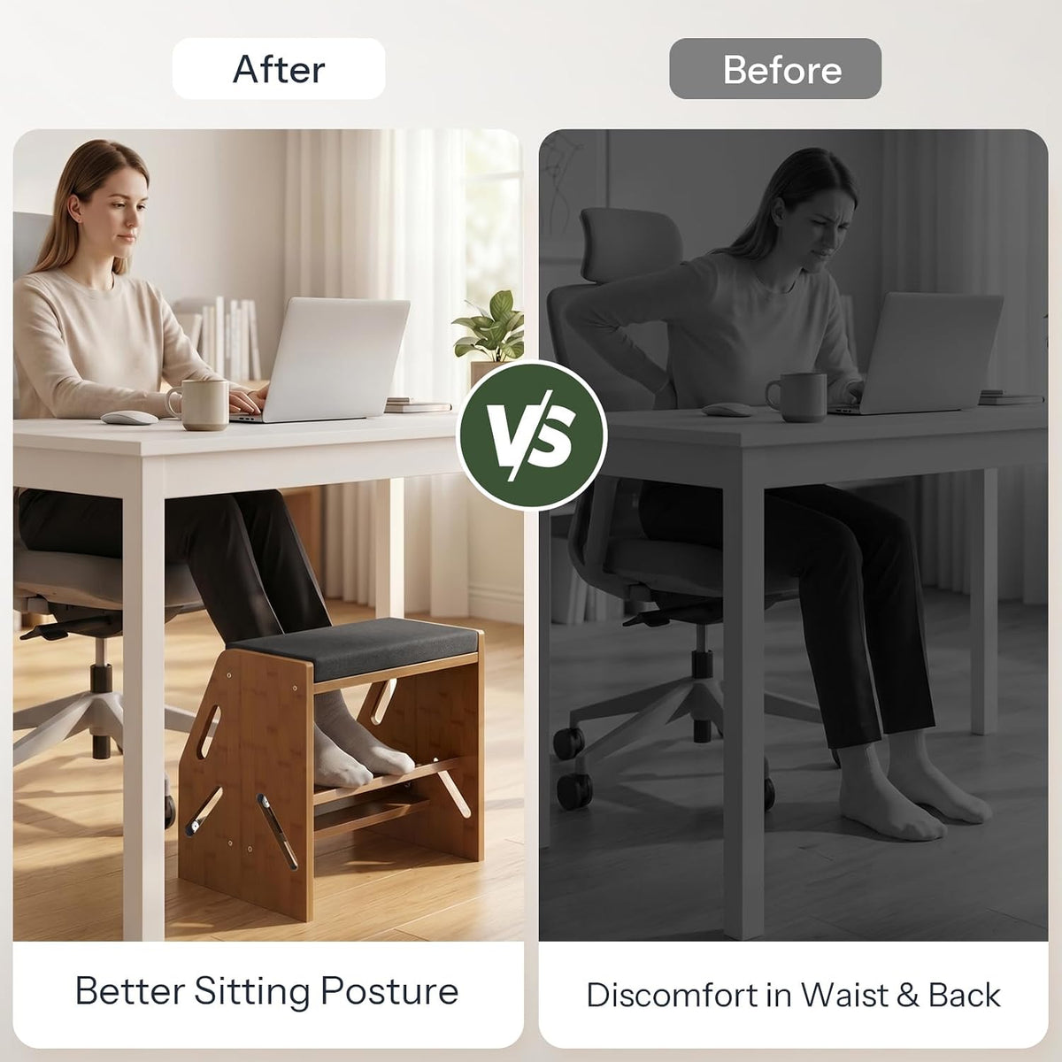 Adjustable Foot Rest Under Desk with Cushion and Non-Slip Design - Image 8