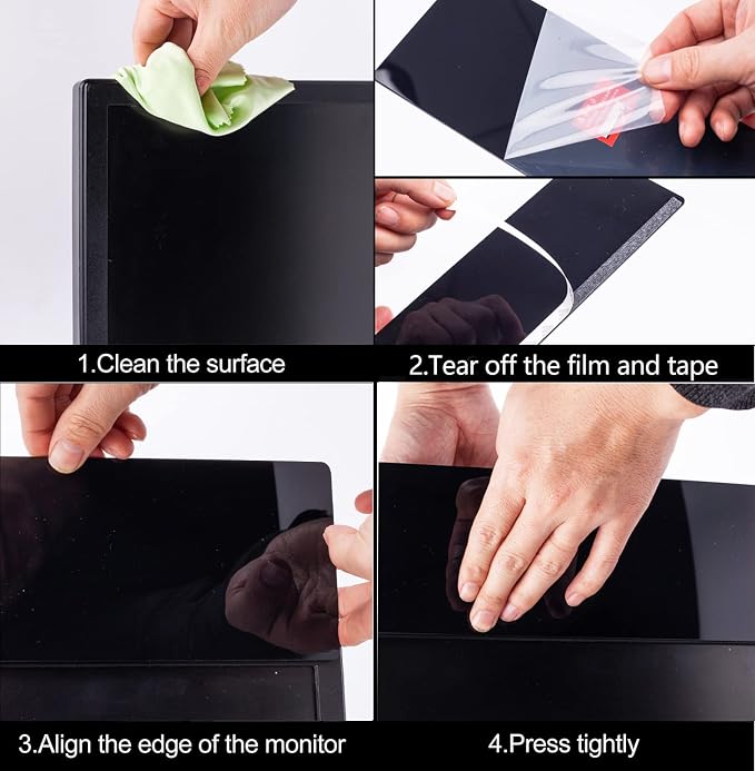 2 Pack Black Monitor Memo Board Top Mount,18" Monitor Sticky Note Holder,Sticky Boards,Message Board for Computer Monitors - Image 4