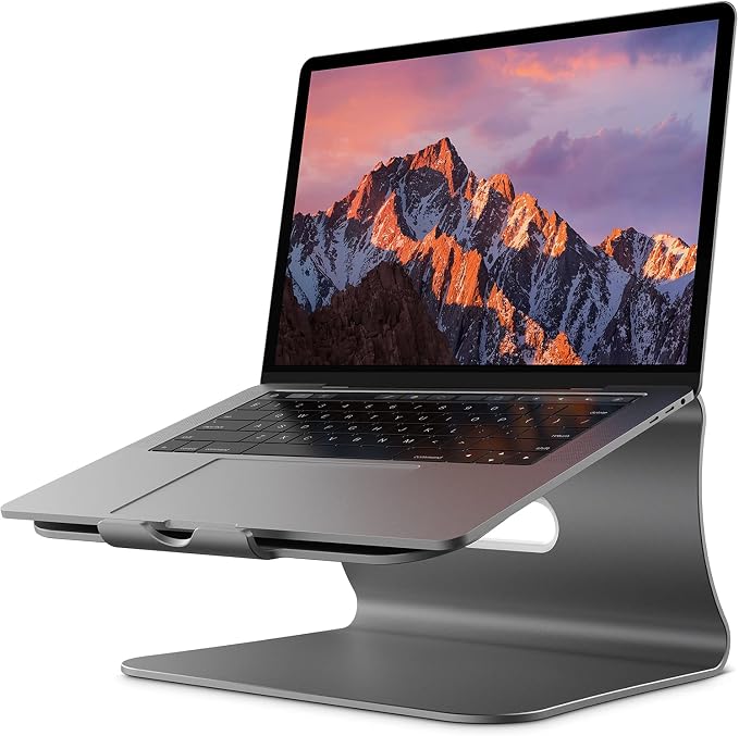 Laptop Stand Aluminum Cooling Computer Stand Holder for Apple MacBook Air Pro 11-16" Laptops (Gray) - Image 7