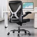 Office Chair: 330LBS Mesh Ergonomic Desk Chair Comfy with 3D Lumbar& Swivel | Ergalithic Computer Chair-Executive Task Work Chairs with Flip-up Arm Home Office Desk Chairs Gaming Chair for Adults(Black) by Ergalithic
