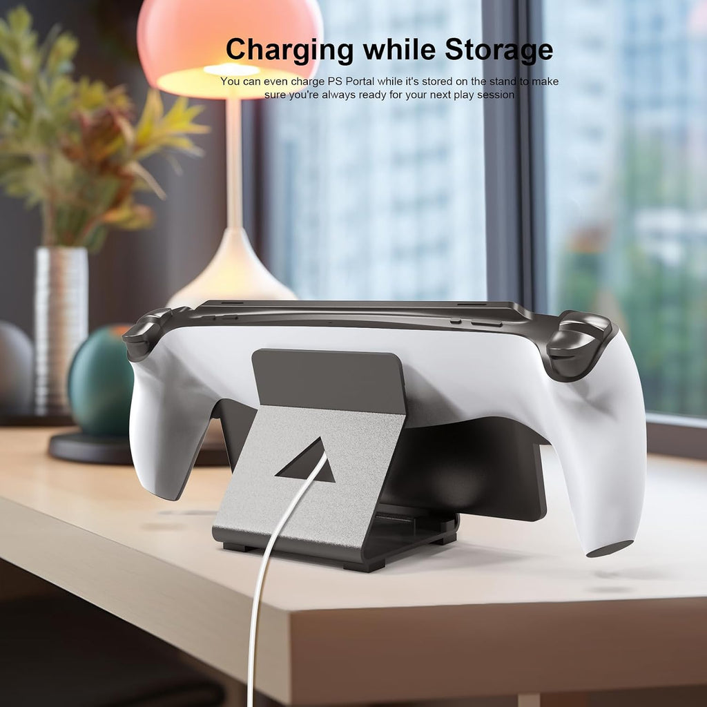 Stand Base Compatible with Rog Ally X/PS5 Portal,Frosted Aluminum Alloy Playstand with Anti-Slip Holder for PlayStation Portal Handheld Console,Switch,Rog Alloy-Black - Image 4