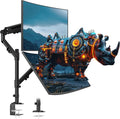 Dual Monitor Mount for 17-40'', Holds up to 26.4 lbs/arm | Vertical/Parallel Placement Monitor Desk Arms for 2 Monitors, with Clamp/Grommet Base, VESA Mount 75/100 mm by STANDOPIA