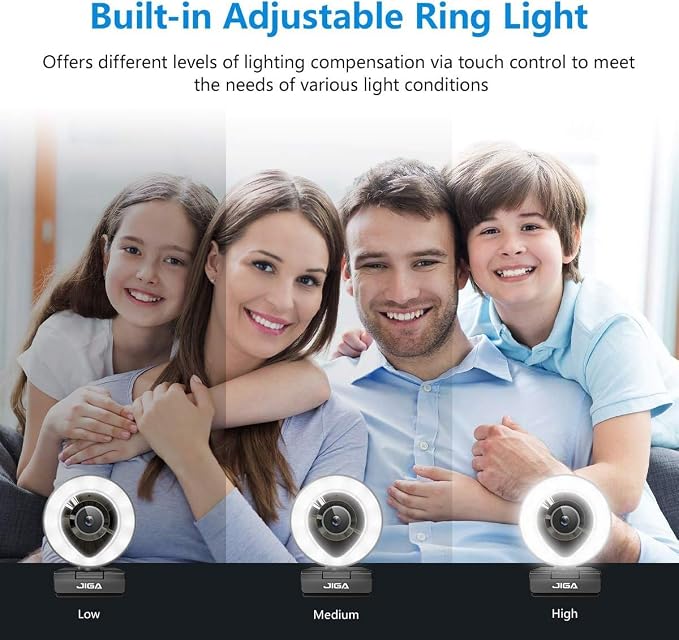Webcam Computer Camera 1080P with Dual Microphone Adjustable Right Light Web cam for PC Advanced Auto-Focus with Tripod Zoom Streaming Camera Gaming Webcam for Facebook YouTube Xbox Streamer - Image 5