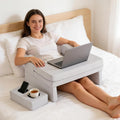 DUMOS Ergonomic Reading Pillow, Cup Holder, Memory Foam Lap Desk by DUMOS