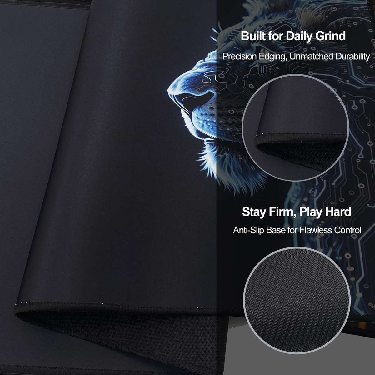 XXL Gaming Mouse Pad 35.4x15.7 Professional Large Mouse Pad & Computer Game Mouse Mat-90x40 Lioncmh - Image 3