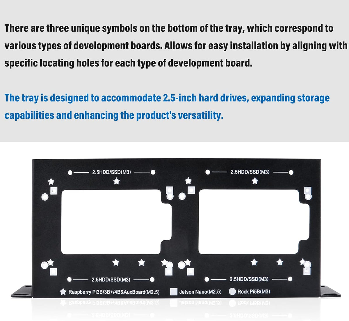 GeeekPi 1U SBC Rack Shelf for 10 inch Server Rack, Supports Raspberry Pi/Jetson Nano/RockPi 5B/Dev Board and 2.5 Inch HDD/SSD, Rack Mount for DeskPi RackMate T1/T0/T2/T0 Plus/T1 Plus/TL1/T1/2 Plus - Image 4