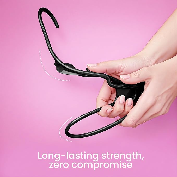 Utopia Home Plastic Hangers 100 Pack – Space Saving Clothes Hanger Black | Durable & strong | Closet organizer & storage | Ideal for apartments, dorms & stocking stuffers - Image 4