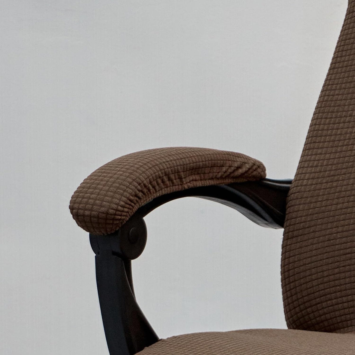Office Chair Armrest Covers, Stretchable Removable Washable Chair Arm Covers, Elastic Desk Computer Gaming Chair Arm Rest Protector Slipcovers (Light Coffee) - Image 5