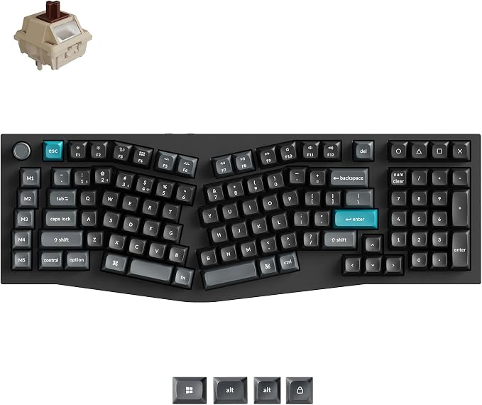 Keychron Q13 Ultra 8K Wireless Mechanical Keyboard, 96% Alice Ergonomic Layout with Numpad, Full Aluminum Custom Keyboard, ZMK, 8000Hz Polling Rate, Hot-Swappable RGB for Mac Windows Linux by Keychron