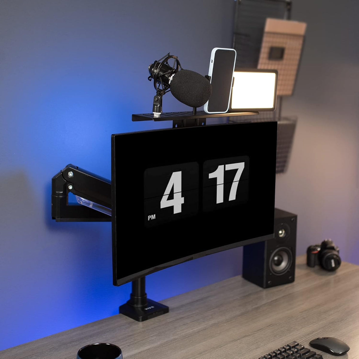 VIVO Black 16 in Above/Behind VESA Monitor Device Shelf Mount, MOUNT-LS16A - Image 2