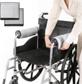 Wheelchair Armrest Covers (Pair)-Memory Foam Wheelchair armrest Pads Wicking Washable Non Slip Arm Rest Cover Cushion Pad for wheelchairs Office Chairs armchairs (Grey) by KUAZIDAR