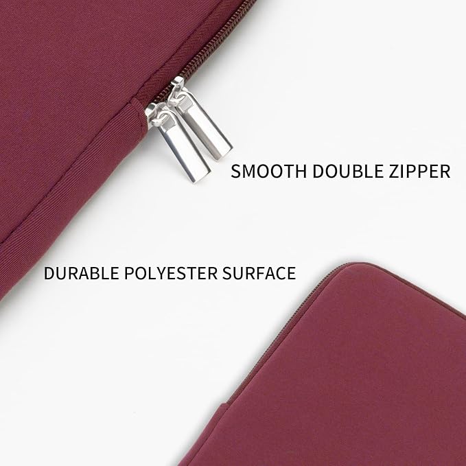 RAINYEAR 16 Inch Laptop Sleeve Soft Case with Accessories Pouch, Red | Protective Case Padded Carrying Cover Computer Bag for 16 Inch MacBook Pro M1 M2 M3 M4 M5 Pro/Max A3403 A3186 A3428 A3429 - Image 3