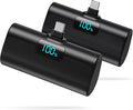 [2-Pack]Portable Charger for iPhone 16/15 Series,5200mAh PD USB C Power Bank Built-in USB-C Connector,Battery Pack Compatible with iPhone 16/16 Plus/16 Pro/16 Pro Max/15 Series,Android (Black+Black) by HETP