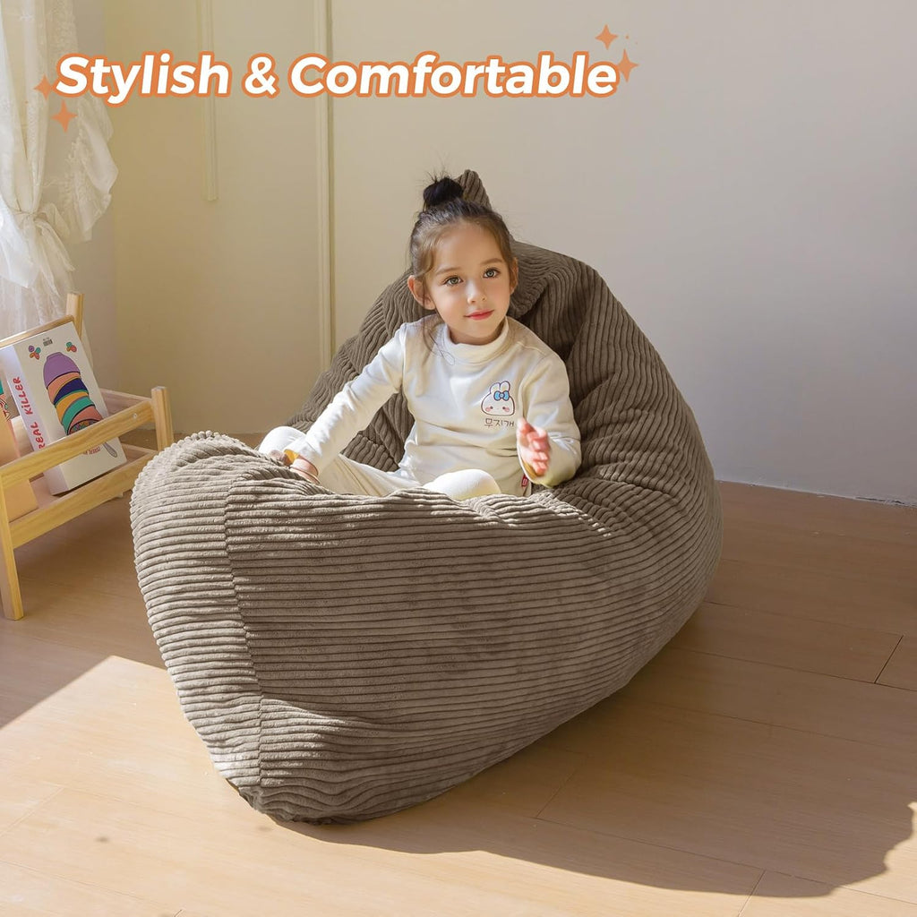 MAXYOYO 3 in 1 Kids Bean Bag Chair, Comfy Floor Sofa with Removed Cover - Image 9