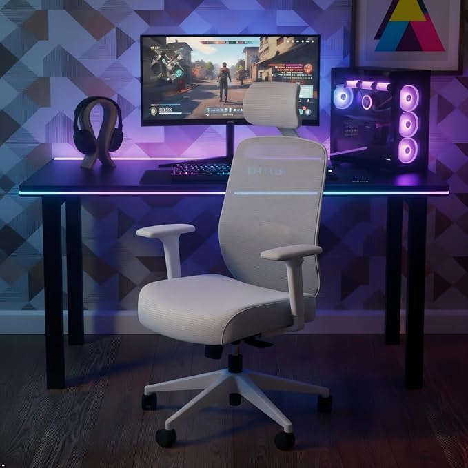 HON Altern Ergonomic Office Chair, Office Desk Computer Chair, Frost | Mesh desk chair with lumbar support, headrest, seat slide, adjustable arms, computer chair for home office productivity - Image 2