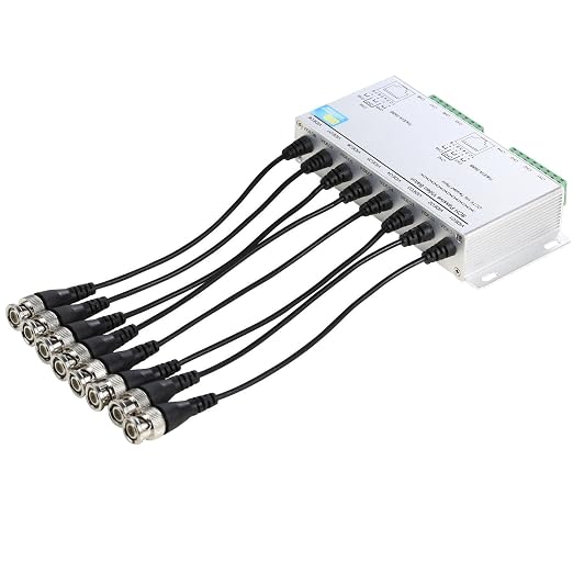 UHPPOTE 8 Channel HD CVI/TVI/AHD Passive Video Balun Transmitter Receiver | BNC Male to UTP Cable for CCTV System, Aluminium Alloy Shell - Image 3