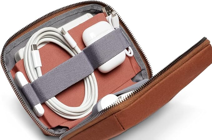 Bellroy Tech Kit Compact, Tech Accessories Organizer - Bronze | Compact tech organizer for a charger, cables, a mouse, a power bank, USB keys and dongles - Image 3