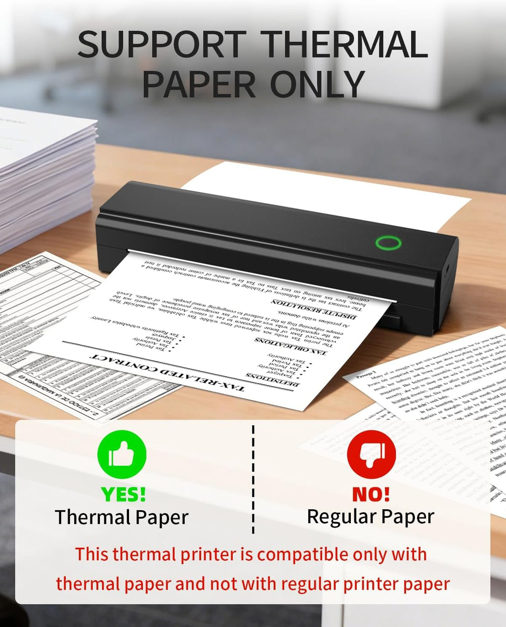 Portable Printers Wireless for Travel, N80 Bluetooth Thermal Printer - Image 3