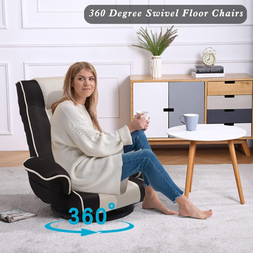 360° Swivel Floor Gaming Chair, 14-Position Adjustable, Foldable - Image 6