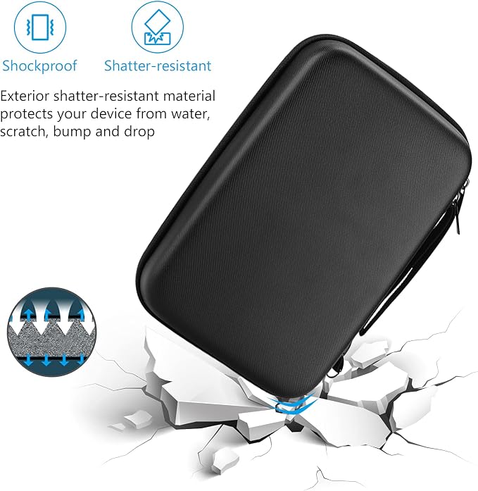 ProCase Hard Travel Electronic Organizer Case for MacBook Power Adapter Chargers Cables Power Bank Apple Magic Mouse Apple Pencil USB Flash Disk SD Card Small Portable Accessories Bag - Image 4