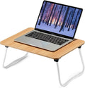ZEAPTAC Laptop Bed Desk, Foldable Lap Desk, Portable Lap Table, Bed Table, Laptop Stand, Lightweight & Mini Table for Breakfast/Picnic/Drawing/Couch/Floor - Wood by ZEAPTAC