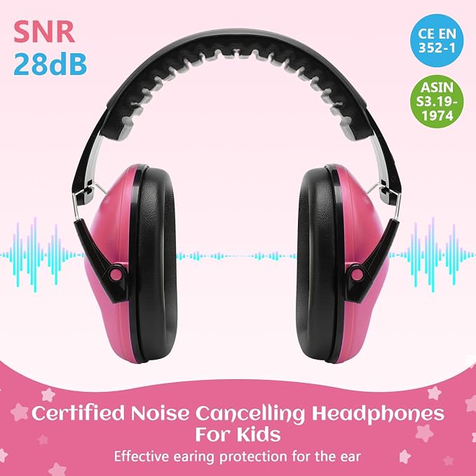 Floriogra 2 Pack Noise Cancelling Headphones for Kids/Toddler Ear Muffs | 28dB SNR Kids Ear Protection for Autism Children Noise Reduction Earmuffs for Concerts, Monster Jam, Air Shows, Fireworks - Image 3